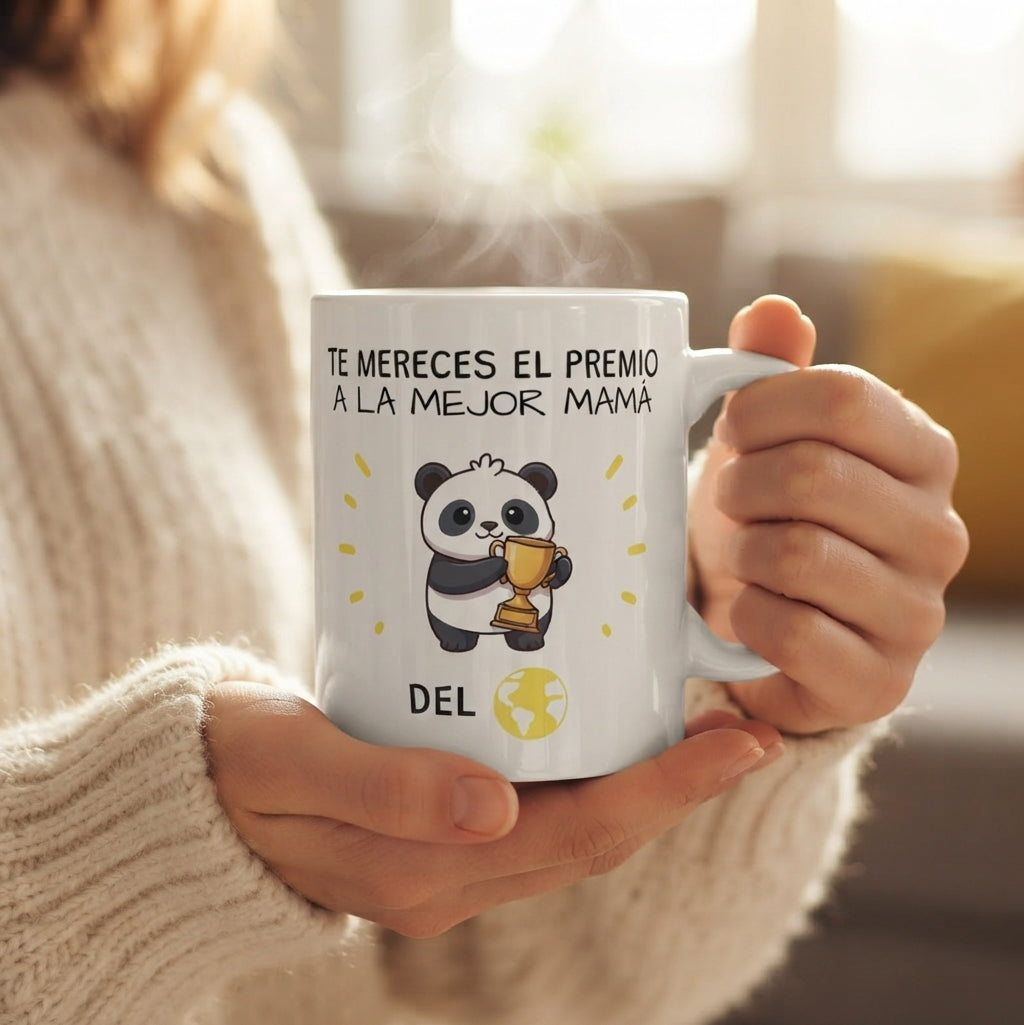 Taza Personalizada "Te mereces el premio a la mejor mamá del mundo"