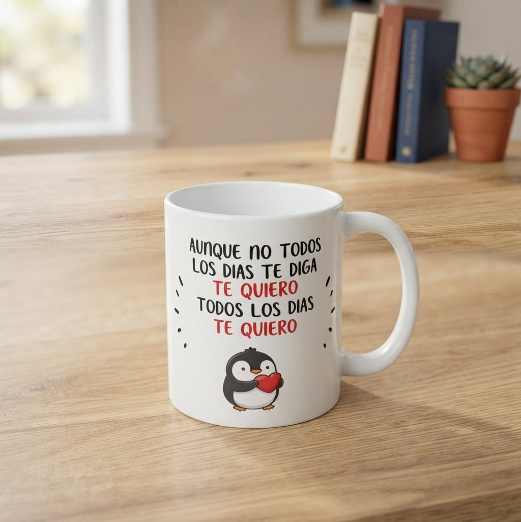 Taza Personalizada "Aunque no todos los días te diga te quiero" - El detalle más sincero