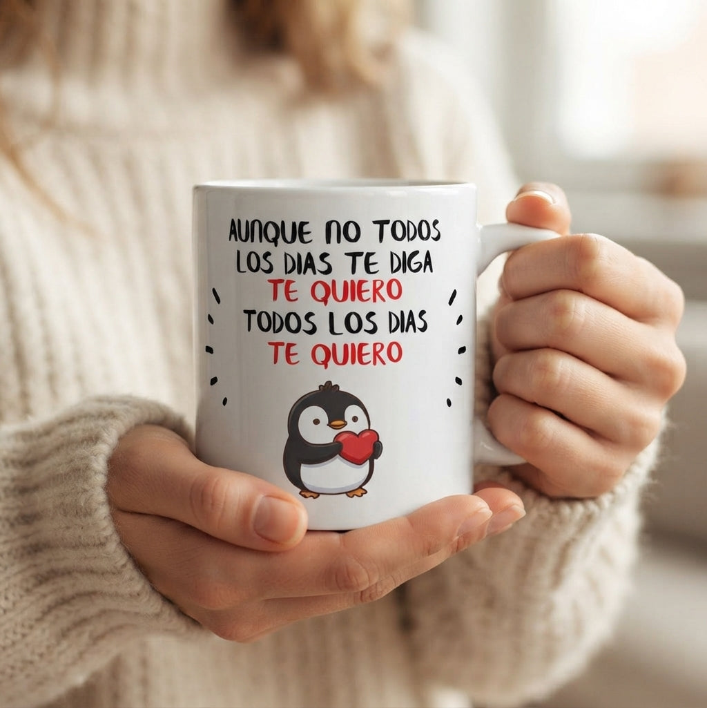 Taza Personalizada "Aunque no todos los días te diga te quiero" - El detalle más sincero